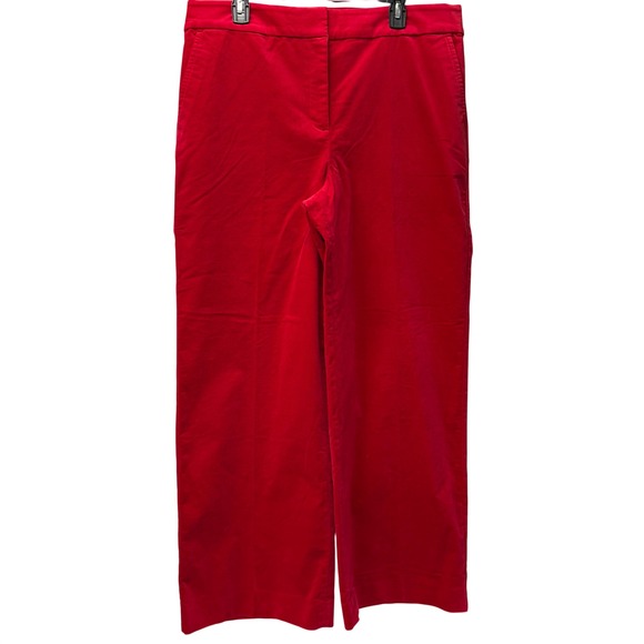 Talbots Pants - Talbots Women's Size 16 Red Velveteen Wide Leg Pants